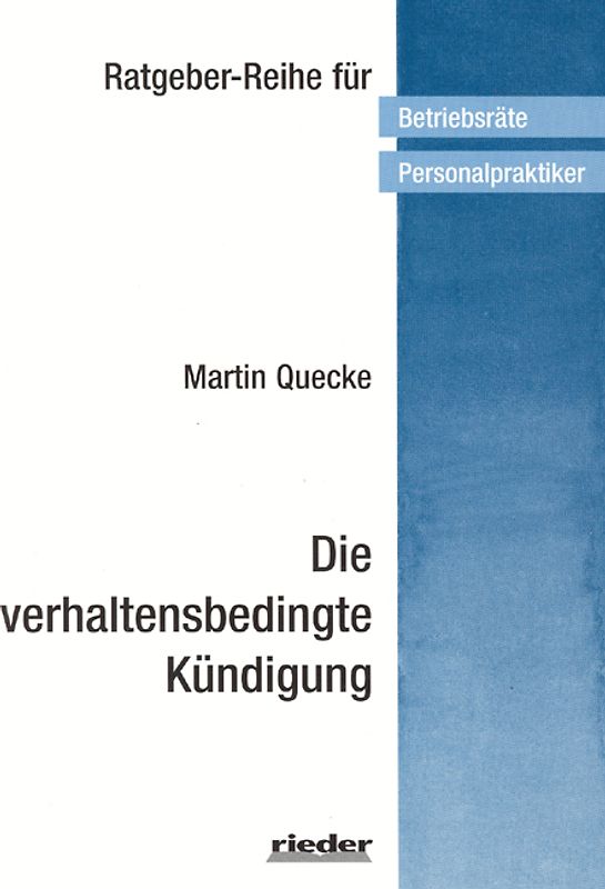 Die verhaltensbedingte Kündigung