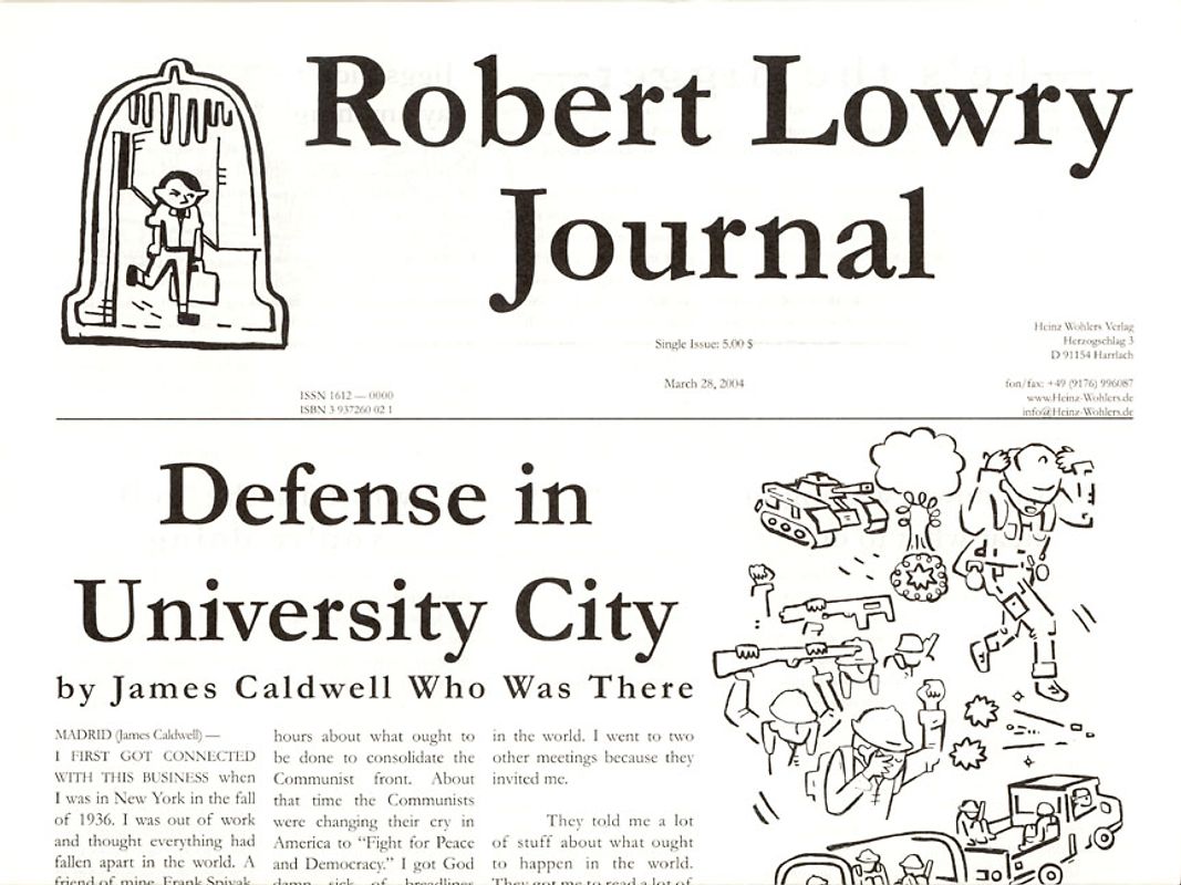 Robert Lowry Journal / Defense in University City