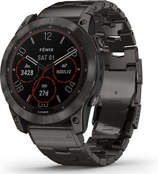 Garmin Fenix 7X 51 mm gris avec bracelet en métal gris [Wi-Fi, Sapphire Solar Edition]
