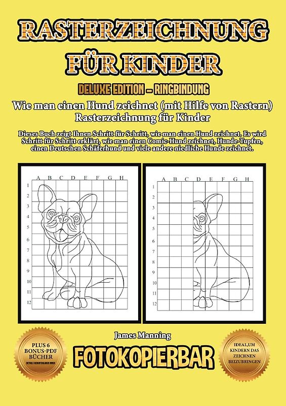 Wie man einen Hund zeichnet (mit Hilfe von Rastern) - Rasterzeichnung für Kinder