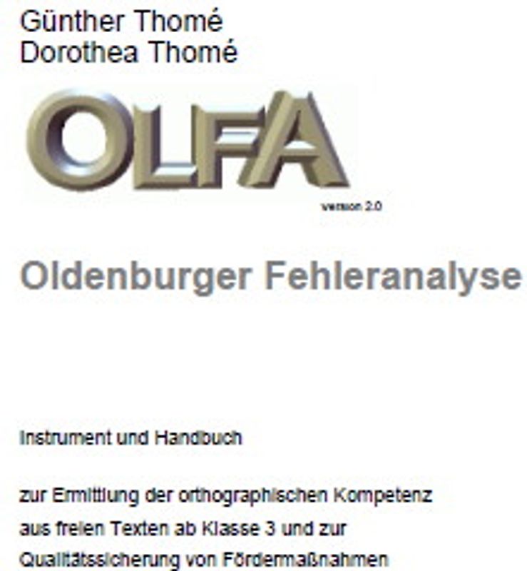OLFA Oldenburger Fehleranalyse