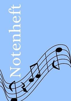 Notenheft: DIN A4 Notenlinienheft | 60 Seiten mit 12 Notenzeilen / Systeme pro Blatt | Papier 90g/m² | Musikheft mit Notenlinien