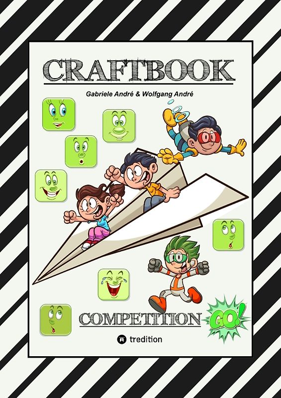 CRAFTBOOK - SPECIAL EDITION - 140 SEITEN LUSTIGE AUSMALMOTIVE - BASTELSPIELANLEITUNG - KNIFFLIGE RÄTSEL & AUFGABEN