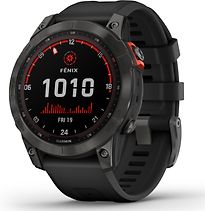 Garmin Fenix 7 47 mm slate grey met zwarte polsband [wifi, Solar Edition]