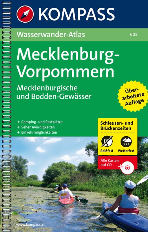 Mecklenburg - Vorpommern. KOMPASS-Wasserwanderatlas.