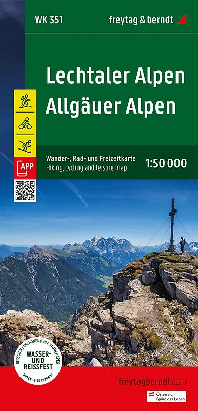 freytag & berndt Wanderkarte WK 351 Lechtaler Alpen - Allgäuer Alpen 1:50.000