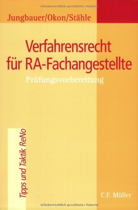 Verfahrensrecht für RA-Fachangestellte. Prüfungsvorbereitung