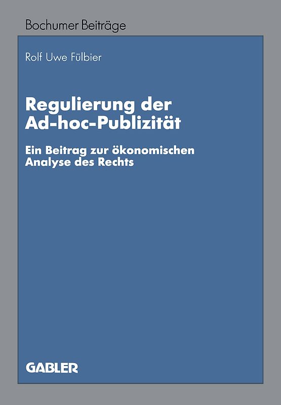 Regulierung der Ad-hoc-Publizität