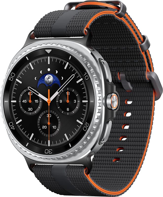 Samsung Galaxy Watch8 Classic 46 mm Boîtier aluminium noir sur Sport Chic M/L graphite [Wi-Fi + 4G]