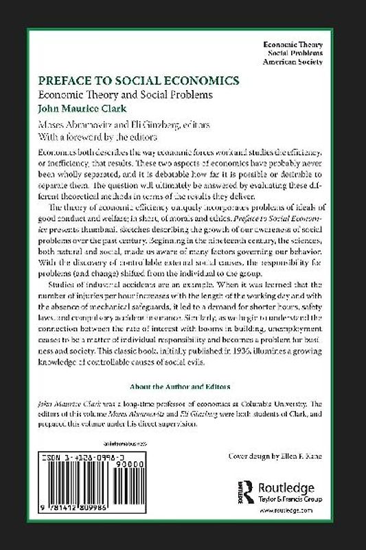 Preface to Social Economics