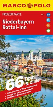 MARCO POLO Freizeitkarte 44 Niederbayern, Rottal-Inn 1:130.000