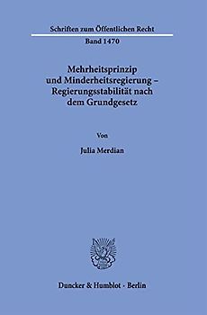 Mehrheitsprinzip und Minderheitsregierung – Regierungsstabilität nach dem Grundgesetz.