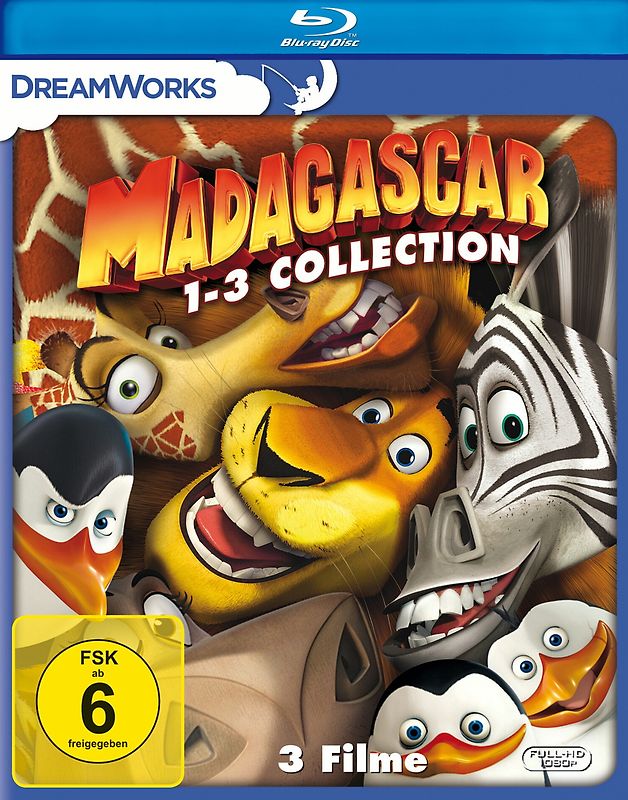Madagascar: 1 - 3 Collection Blu-ray Disc