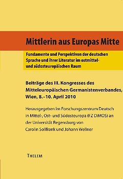 Tagungsband zur dritten Tagung des Mitteleuropäischen Germanistenverbandes