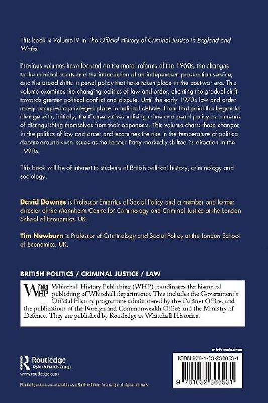 The Official History of Criminal Justice in England and Wales