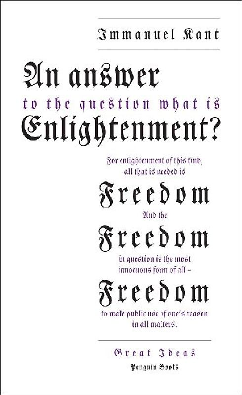 An Answer to the Question: 'What is Enlightenment?'