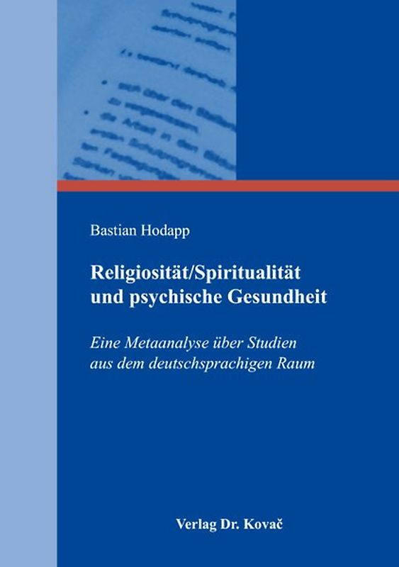 Religiosität/Spiritualität und psychische Gesundheit