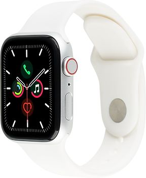 Apple Watch SE 44 mm Caja de aluminio en plata - Correa deportiva blanca [Wifi + Cellular]