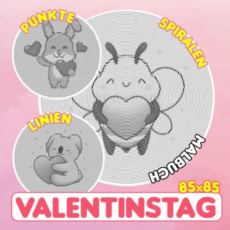 Valentinstag Punkte Linien Spiralen Malbuch: Romantiktag für Lieblichkeit | Spiral Book Geschenke für Paare, Jugendliche oder Erwachsene, die | ... Geschenke zum Valentinstag | Zum Stressabbau