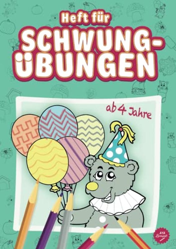 Heft für Schwungübungen ab 4 Jahren: Erste Schwungübungen zum Trainieren der Augen-Hand-Koordination und Feinmotorik Ihres Kindes - Ab Kindergarten & Vorschule
