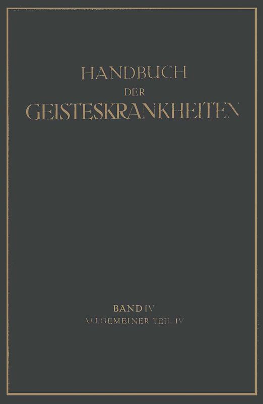 Handbuch der Geisteskrankheiten