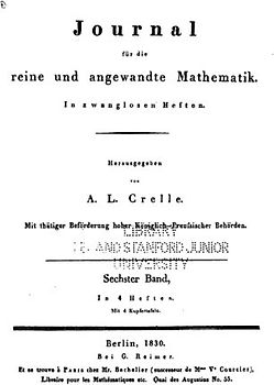 Journal für die reine und angewandte Mathematik