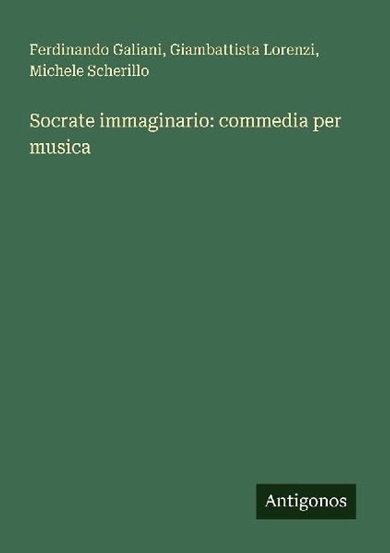 Socrate immaginario: commedia per musica
