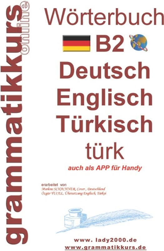 Wörterbuch B2 Deutsch - Englisch - Türkisch