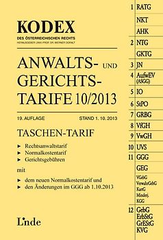 KODEX Anwalts- und Gerichtstarife 10/2013
