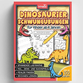 Dinosaurier Schwungübungen ab 4 Jahren