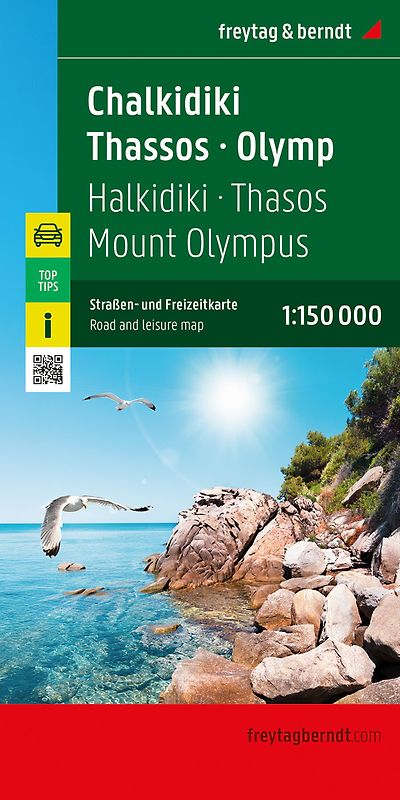 Chalkidiki - Thassos - Olymp, Straßen- und Freizeitkarte 1:150.000, freytag & berndt