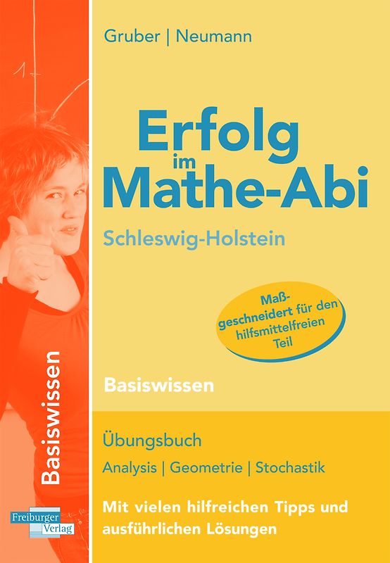 Erfolg im Mathe-Abi Schleswig-Holstein Basiswissen. Übungsbuch für die Vorbereitung auf das neue Mathematik-Abitur in Schleswig-Holstein, maßgeschneidert für den hilfsmittelfreien Teil. Dieses Buch enthält aufeinander aufbauende Aufgaben für das Basiswissen und ist damit eine hervorragende Vorbereitung, um Aufgaben auf Prüfungsniveau lösen zu können.