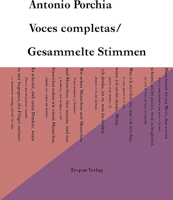 Voces Completas /Gesammelte Stimmen (edition tropen, Bd. 7)