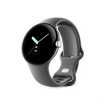Image of Google Pixel Watch 41 mm zilver op steenkool sportbandje [wifi] (Refurbished)