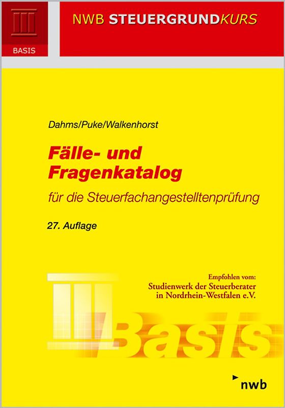 Fälle- und Fragenkatalog für die Steuerfachangestelltenprüfung