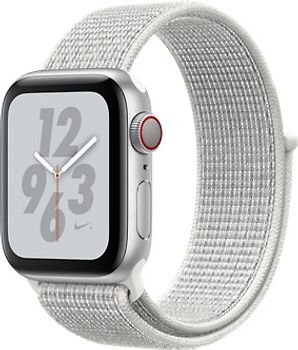 Apple Watch Nike+ Series 4 40 mm Boîtier en aluminium argent avec Boucle Sport Nike Blanc polaire [Wifi + Cellular]