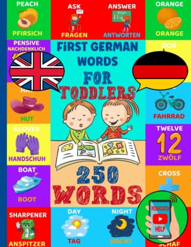 First German Words for Toddlers: Learn German for Kids age 3-9 | Bilingual book