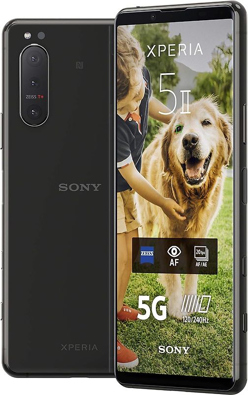Sony Xperia 5 II 15,5 cm (6.1") Double SIM hybride Android 10.0 5G USB Type-C 8 Go 128 Go 4000 mAh Noir