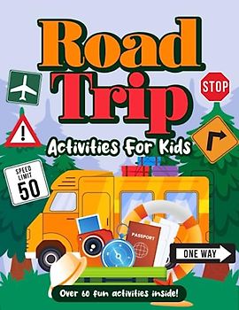 Road Trip Activities For Kids: Things That Go Coloring, Cars, Trucks, Airplanes, Boredom Buster Summer Vacation Puzzle Games With Mazes, Matching, Word Search, and More!