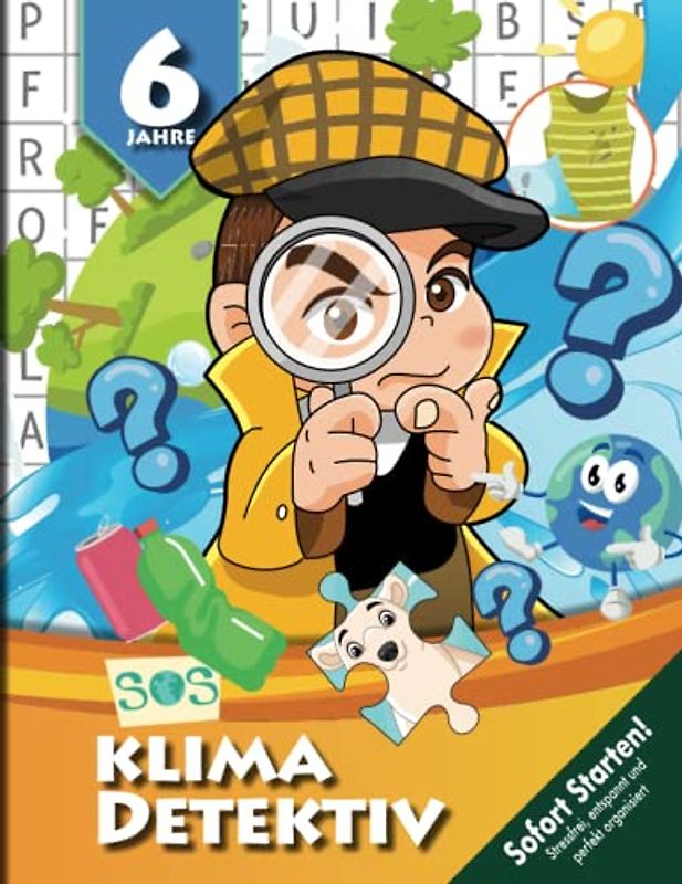 Klima Detektiv Schatzsuche Schnitzeljagd (Kindergeburtstag) ab 6 Jahren: Experiment „Klimawandel" außer Kontrolle! Bösewichte stoppen, Spiele wie Eisbär puzzeln, Geheimcode-Scheibe
