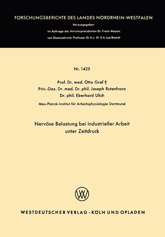 Nervöse Belastung bei industrieller Arbeit unter Zeitdruck