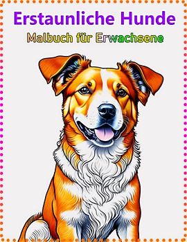Erstaunliche Hunde: Ein Malbuch für Erwachsene: Kreative Auszeit mit hündischen Motiven zum Ausmalen: Kunstvolles Ausmalen für Tierliebhaber und Hundefreunde