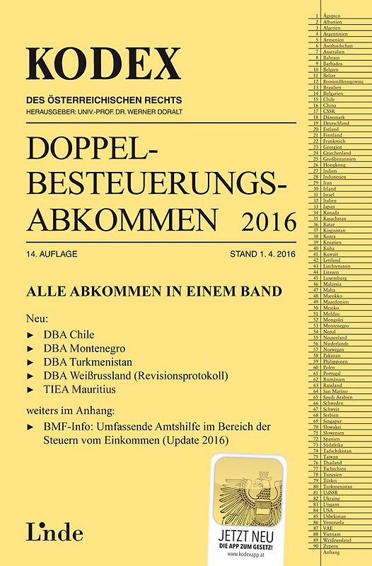 KODEX Doppelbesteuerungsabkommen 2016