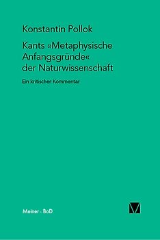 Kants »Metaphysische Anfangsgründe der Naturwissenschaft«