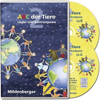 ABC der Tiere / ABC der Tiere 2 – Lieder und Kontrastpaare, 2 Audio-CDs