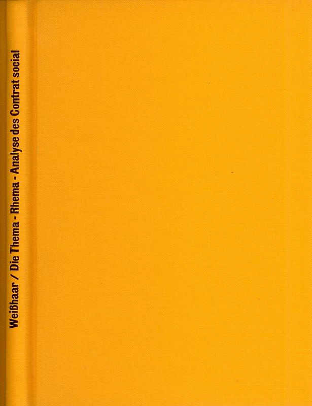 Die Thema-Rhema-Analyse des Contrat Social