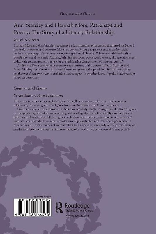 Ann Yearsley and Hannah More, Patronage and Poetry