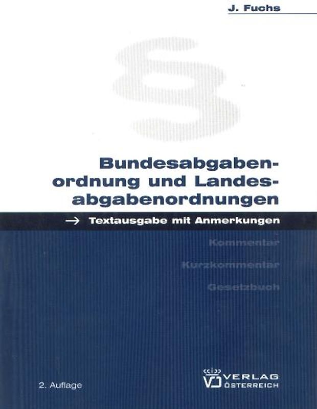 Bundesabgabenordnung und Landesabgabenordnungen