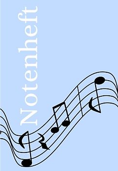 Notenheft: DIN A5 Notenlinienheft | 100 Seiten mit 12 Notenzeilen / Systeme pro Blatt | Papier 90g/m² | Musikheft mit Notenlinien