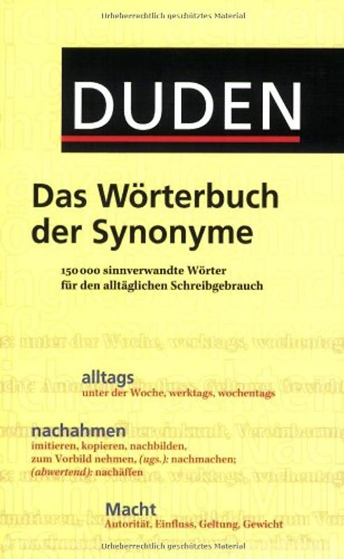 Duden - Das Wörterbuch der Synonyme